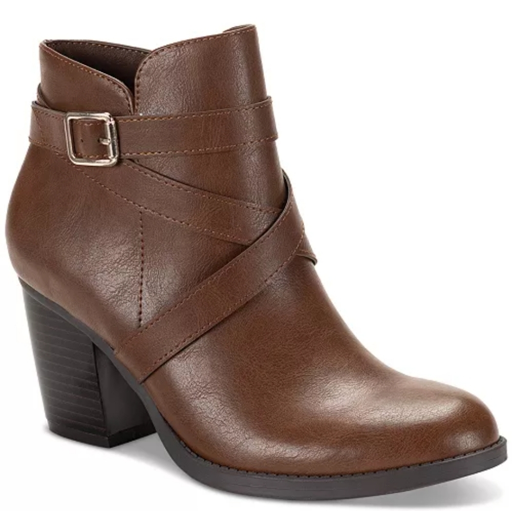 Style & Co Women's Zetaa Strappy Belt-Heel Booties 6.5